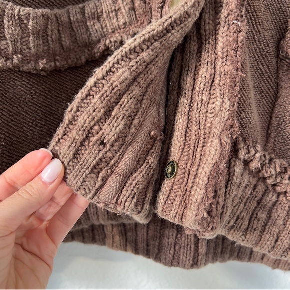 New w/ Flaw Free People We The Free Cute In This Cardi Cardigan Sweater Brownies - Picture 6 of 8